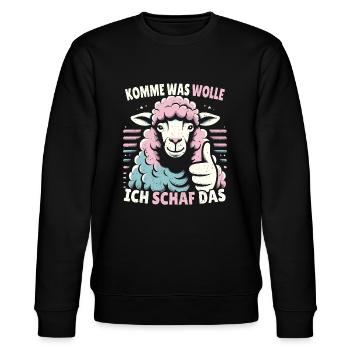 Motivation Geschenk Prüfung Schule Abitur Sprüche - Stanley/Stella Unisex Bio-Sweatshirt CHANGER  - Schwarz - Vorne - Nik (191cm) & Marisol (170cm)