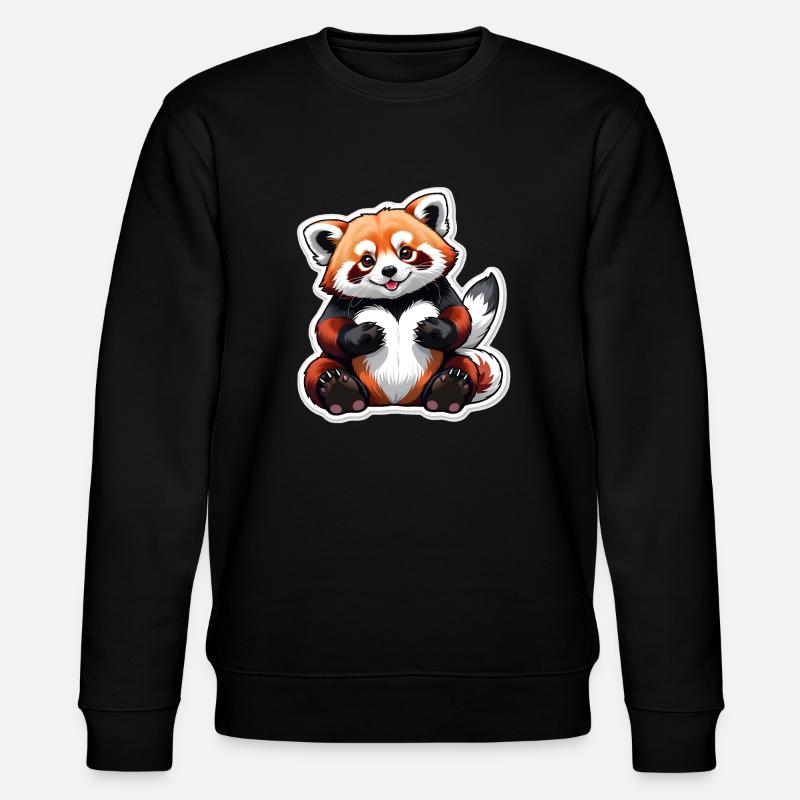 Panda mit Liebe - Stanley/Stella Unisex Bio-Sweatshirt CHANGER  - Schwarz