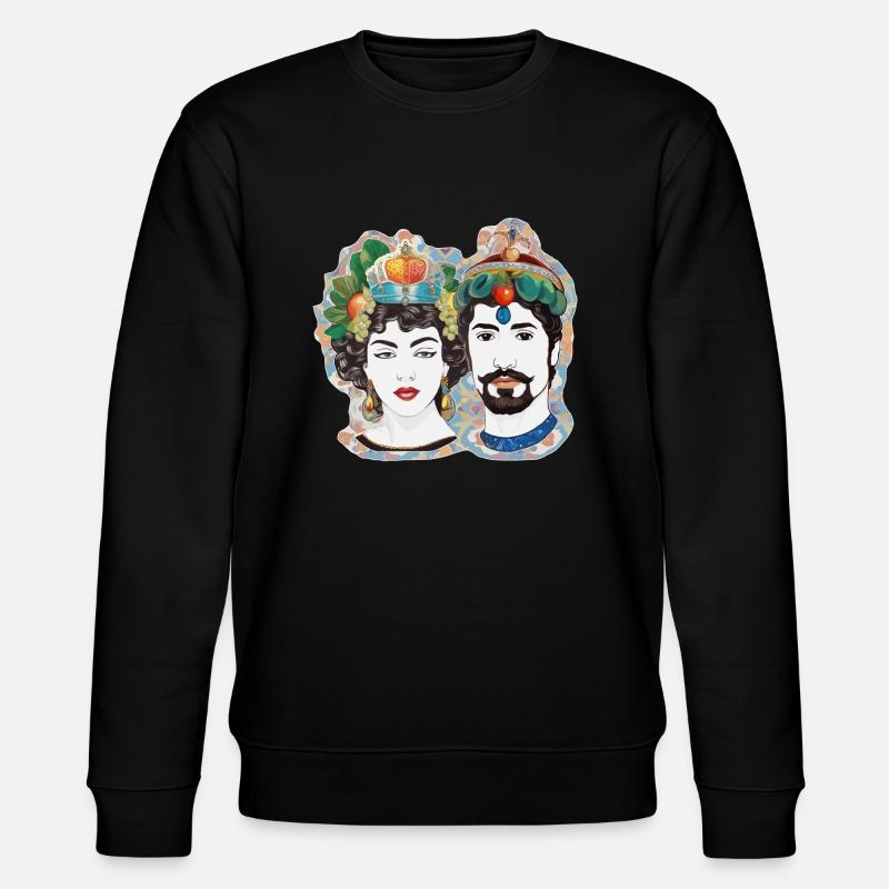 teste di moro - Stanley/Stella Unisex Bio-Sweatshirt CHANGER - Schwarz