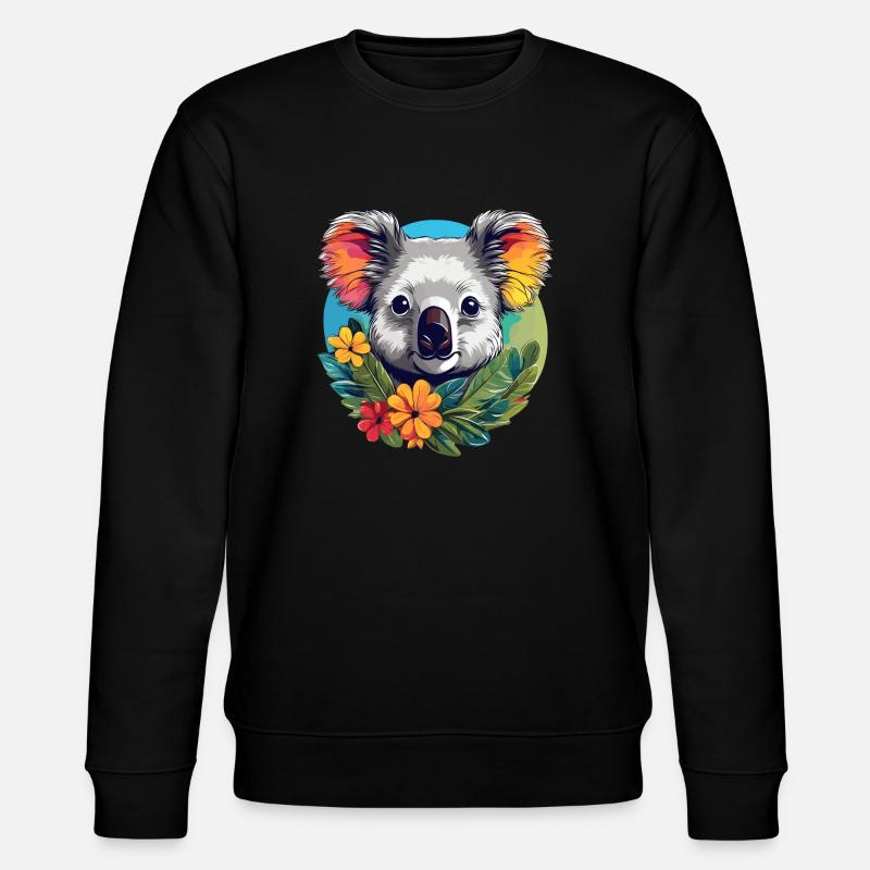Koala - Stanley/Stella Unisex Bio-Sweatshirt CHANGER  - Schwarz