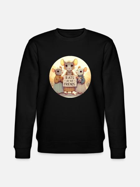 Rats are friends - Stanley/Stella CHANGER Unisex Organic Sweatshirt - black