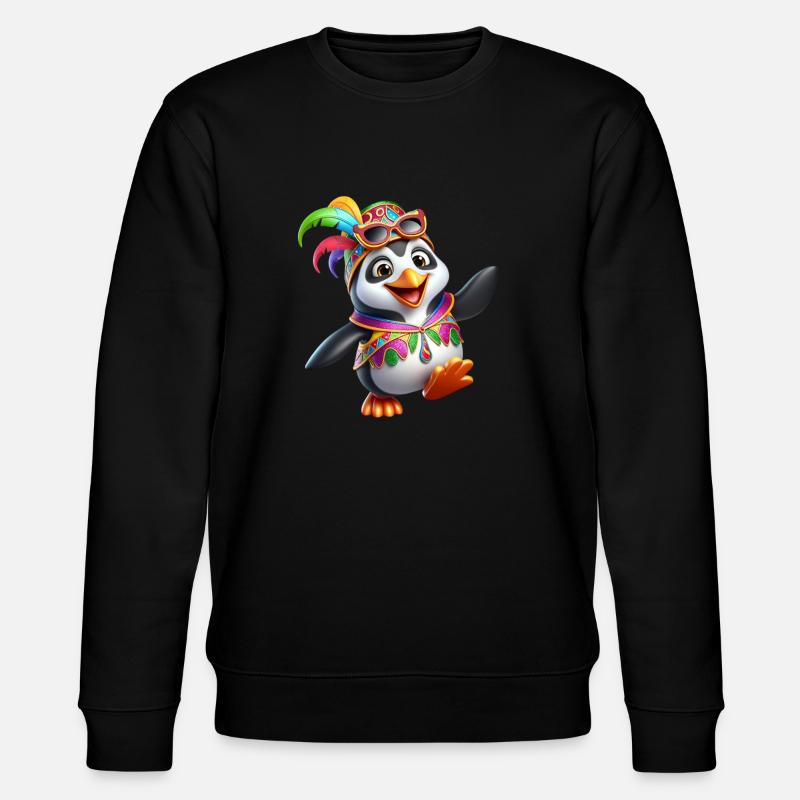 Karneval Pinguin - Stanley/Stella Unisex Bio-Sweatshirt CHANGER  - Schwarz