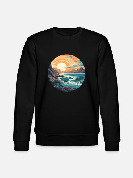 Rock beach - Stanley/Stella CHANGER Unisex Organic Sweatshirt - black