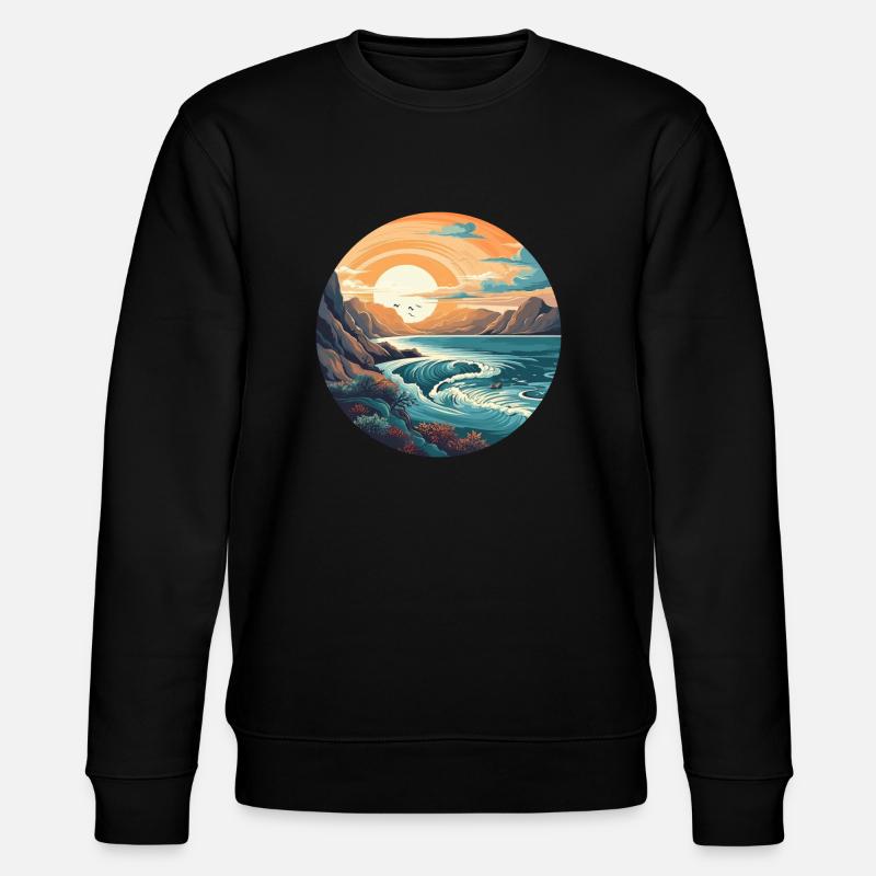 Felsstrand - Stanley/Stella Unisex Bio-Sweatshirt CHANGER  - Schwarz