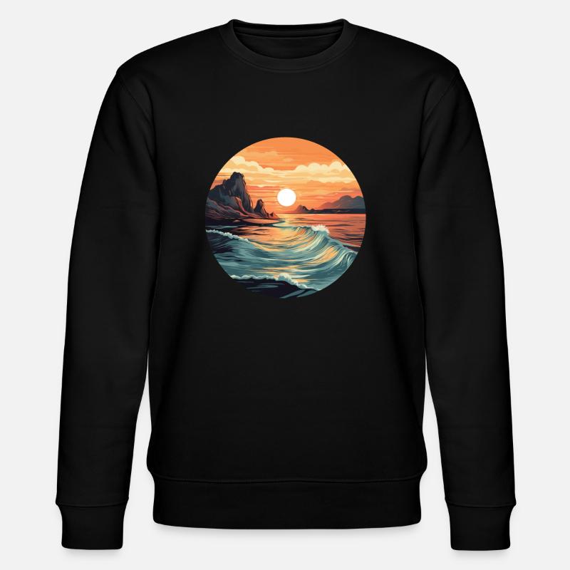 Coucher de soleil le matin - Sweat bio CHANGER Stanley/Stella Unisexe - noir