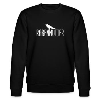 Rabenmutter Rabe Mutter Mama Mami - Stanley/Stella Unisex Bio-Sweatshirt CHANGER  - Schwarz - Vorne - Nik (191cm) & Marisol (170cm)