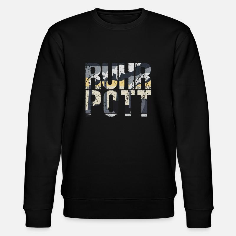 Ruhrpott Schriftzug - Stanley/Stella Unisex Bio-Sweatshirt CHANGER  - Schwarz