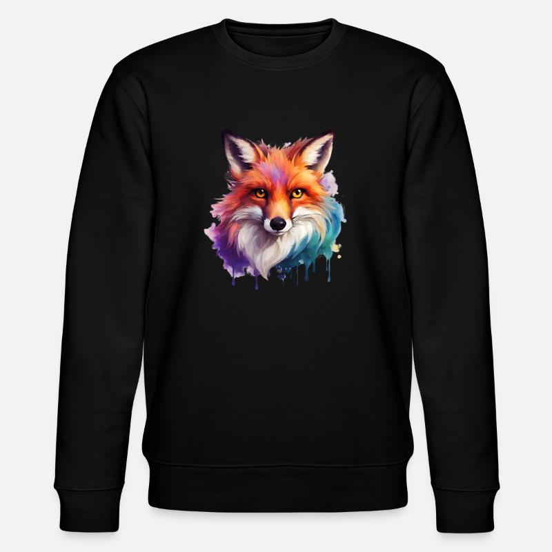 magic fox - Stanley/Stella Unisex Bio-Sweatshirt CHANGER  - Schwarz