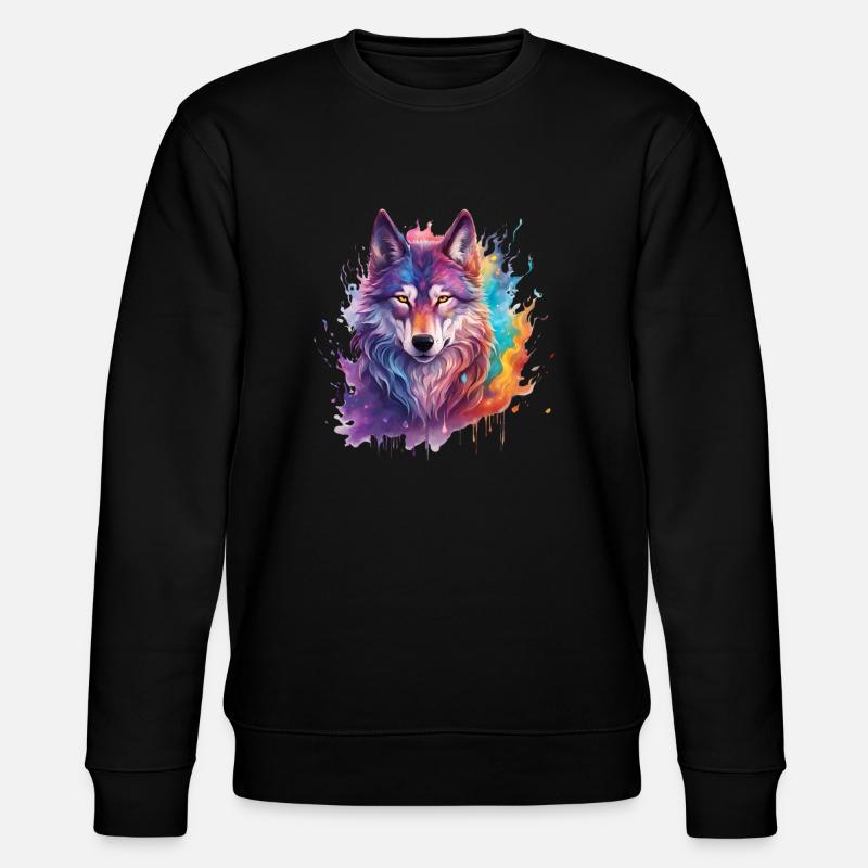 Magic Wolf - Stanley/Stella CHANGER Unisex Organic Sweatshirt - black