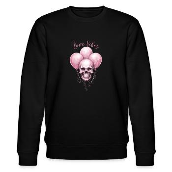 Love Vibes Valentine's Day Love February 14 Gothic - Stanley/Stella CHANGER Unisex Organic Sweatshirt - black - Front - Nik (191cm) & Marisol (170cm)