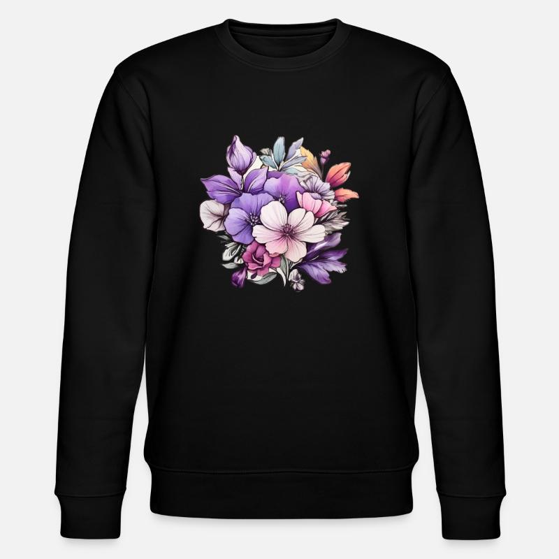 Fleur - Sweat bio CHANGER Stanley/Stella Unisexe - noir