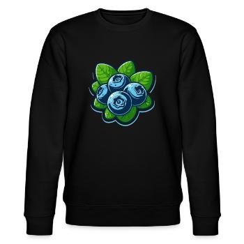 Blueberries Berries - Stanley/Stella CHANGER Unisex Organic Sweatshirt - black - Front - Nik (191cm) & Marisol (170cm)