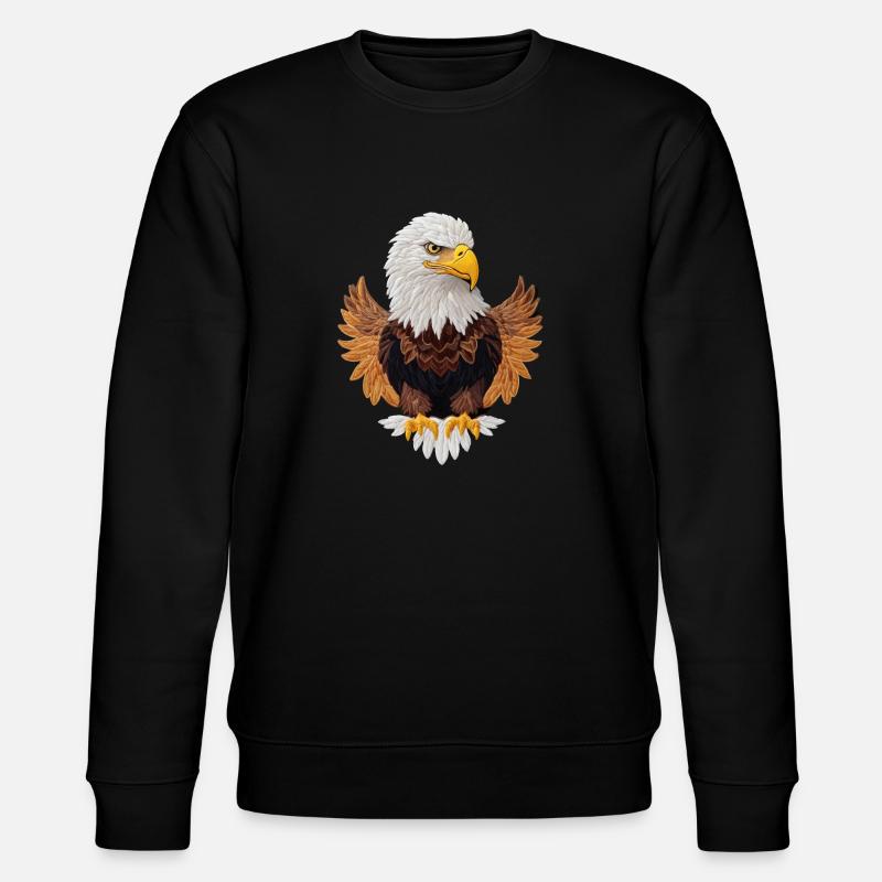 Beautiful bald eagle - Stanley/Stella CHANGER Unisex Organic Sweatshirt - black