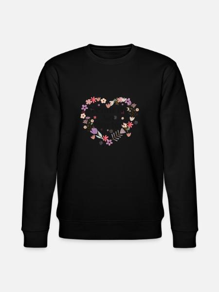Blumenherz Braut Team - Stanley/Stella Unisex Bio-Sweatshirt CHANGER  - Schwarz
