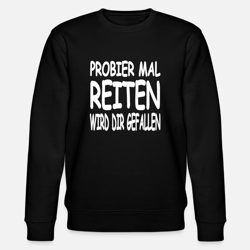 Reiten - Stanley/Stella Unisex Bio-Sweatshirt CHANGER  - Schwarz