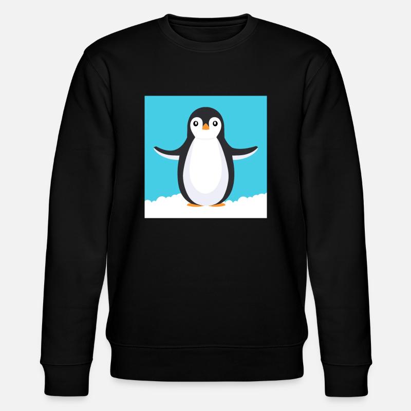 Cartoon-Pinguin - Stanley/Stella Unisex Bio-Sweatshirt CHANGER  - Schwarz