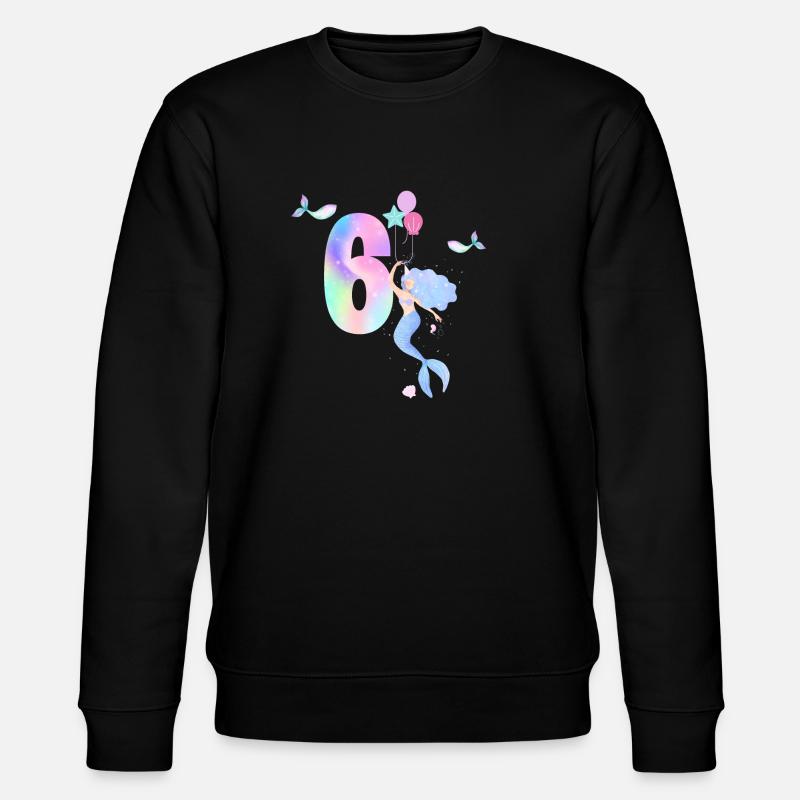 6e anniversaire sirène - Sweat bio CHANGER Stanley/Stella Unisexe - noir