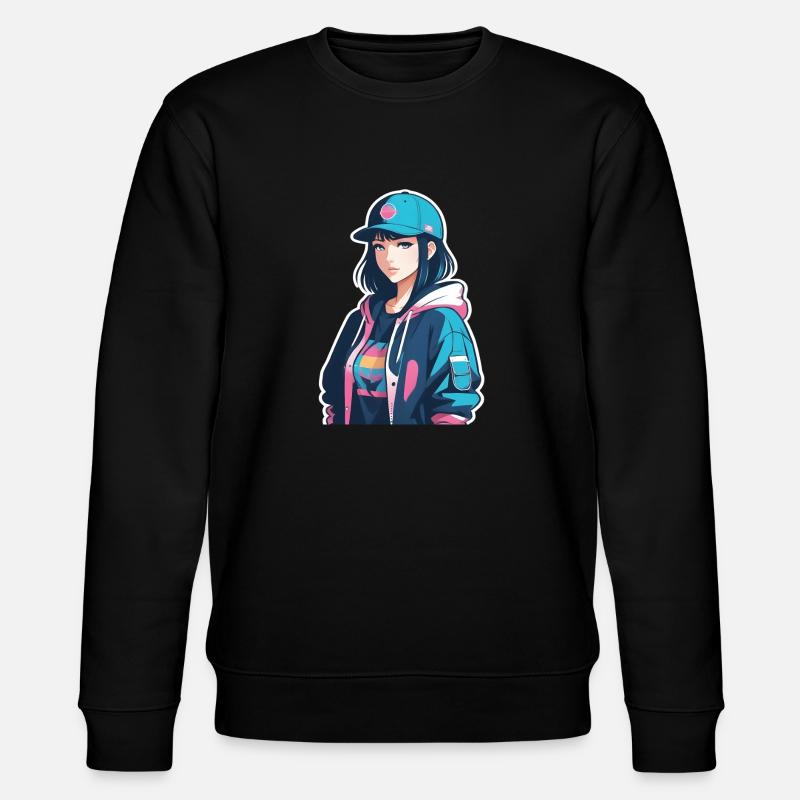 Fille d’anime japonaise - Sweat bio CHANGER Stanley/Stella Unisexe - noir