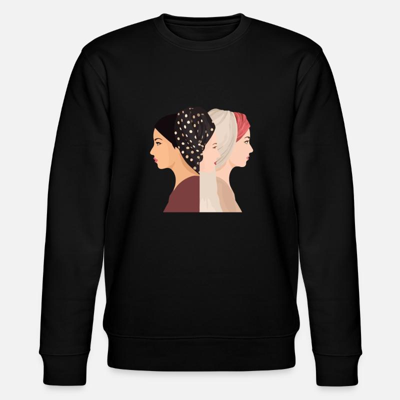 Die drei Frauen - Stanley/Stella Unisex Bio-Sweatshirt CHANGER  - Schwarz