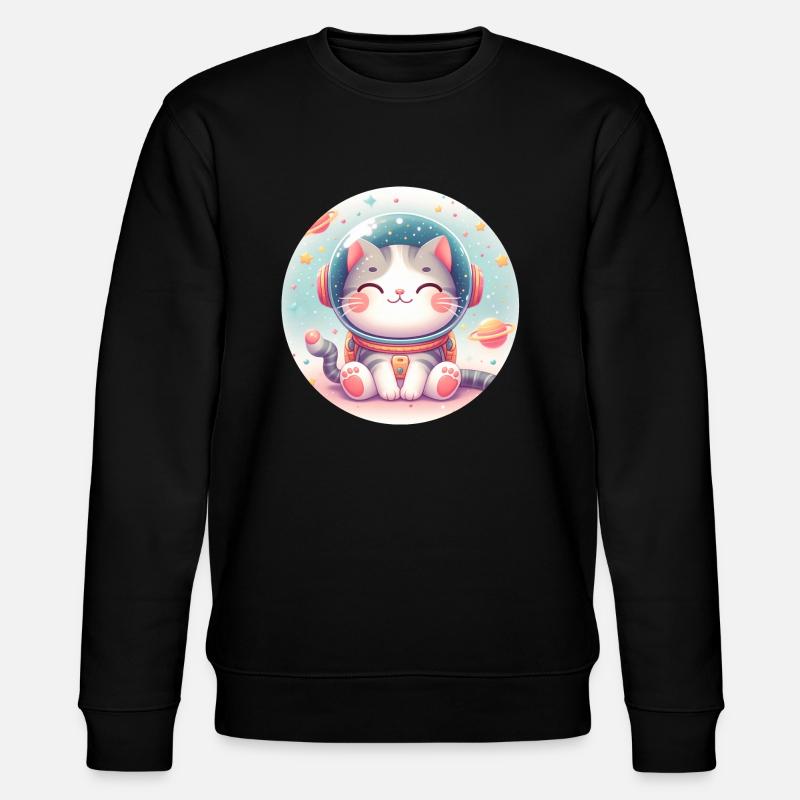 Espace, Chat, Astronaute - Sweat bio CHANGER Stanley/Stella Unisexe - noir
