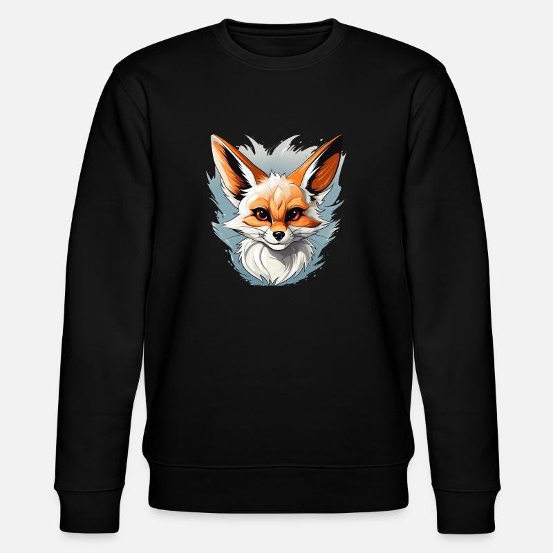 Fenne Logo Volpe Fuchs - Stanley/Stella Unisex Bio-Sweatshirt CHANGER  - Schwarz