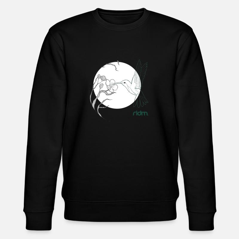 ridm humming-bird - Stanley/Stella Unisex Bio-Sweatshirt CHANGER  - Schwarz