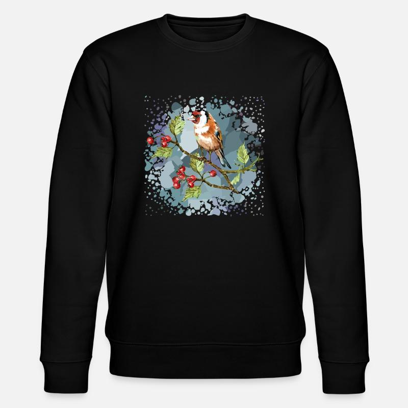 Bunter Vogel - Stanley/Stella Unisex Bio-Sweatshirt CHANGER  - Schwarz