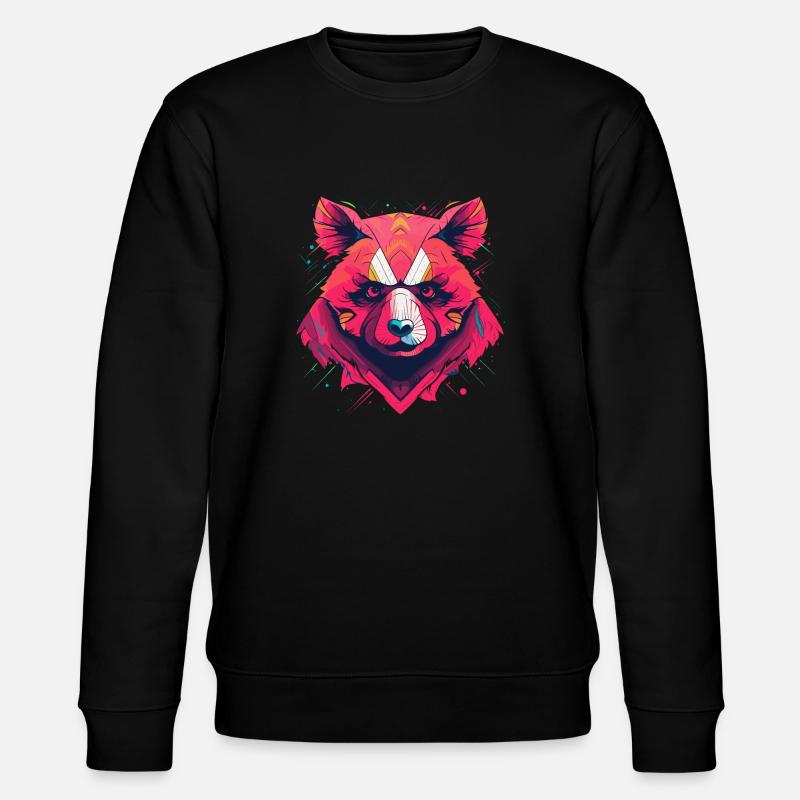 Ikonischer Panda 🐼 - Stanley/Stella Unisex Bio-Sweatshirt CHANGER  - Schwarz