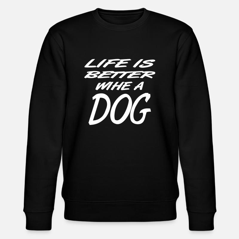 Hund - Stanley/Stella Unisex Bio-Sweatshirt CHANGER  - Schwarz