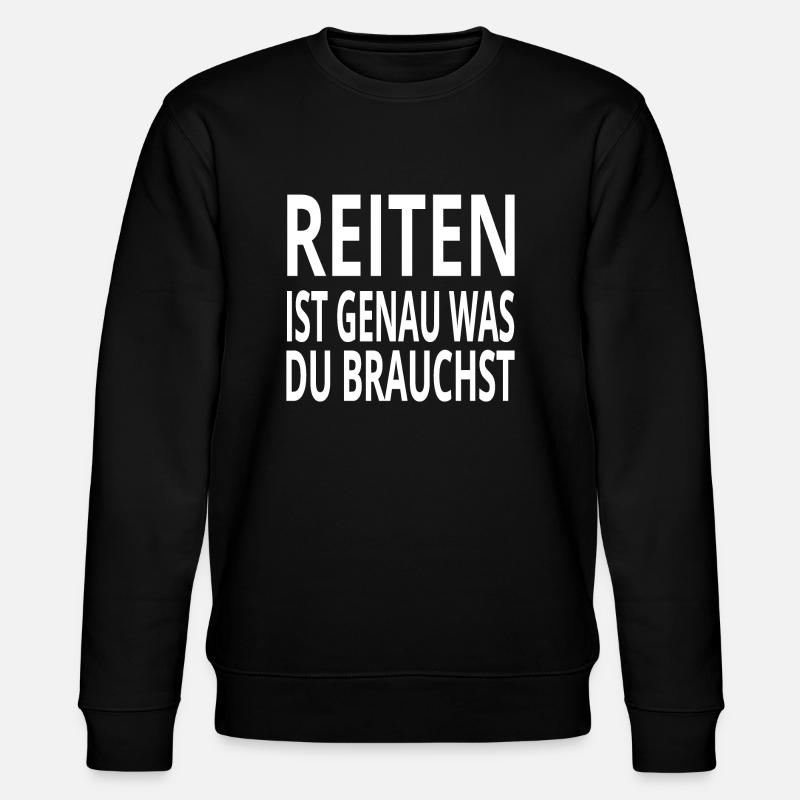 Reiten - Stanley/Stella Unisex Bio-Sweatshirt CHANGER  - Schwarz