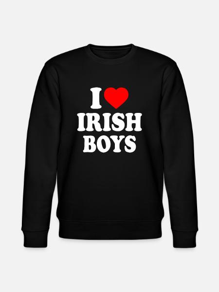 I love irish boys - Stanley/Stella CHANGER Unisex Organic Sweatshirt - black