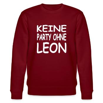 Party - Stanley/Stella Unisex Bio-Sweatshirt CHANGER  - Burgunderrot - Vorne - Nik (191cm) & Marisol (170cm)