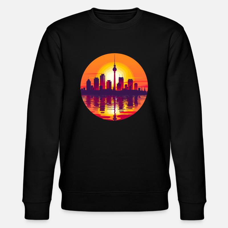 Berlin Skyline - Stanley/Stella CHANGER Unisex Organic Sweatshirt - black