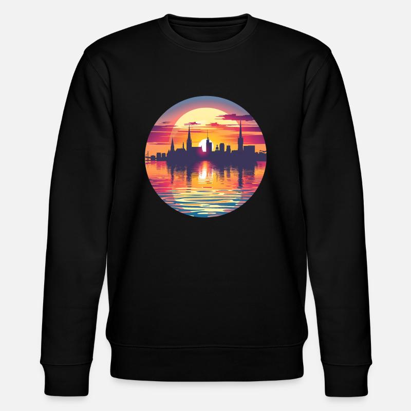 Bochum Skyline - Stanley/Stella Unisex Bio-Sweatshirt CHANGER  - Schwarz