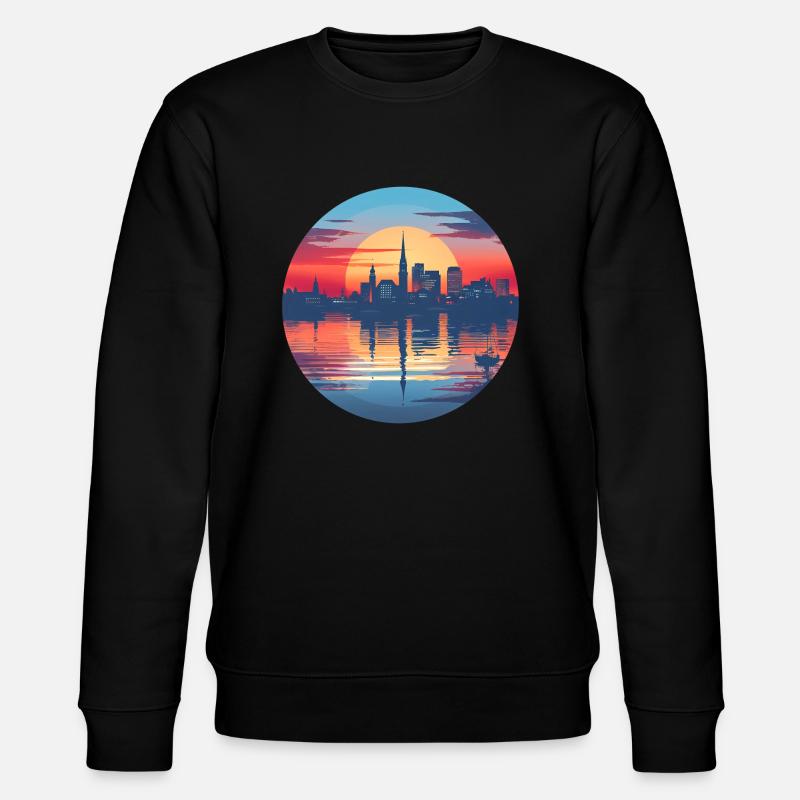 Bremerhaven Skyline - Stanley/Stella Unisex Bio-Sweatshirt CHANGER  - Schwarz