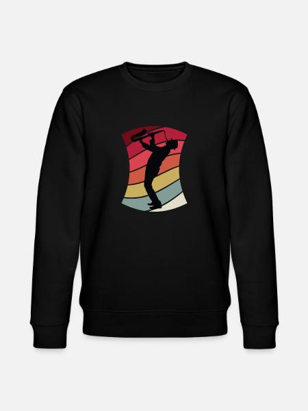 Jazz Saxophones Retro - Stanley/Stella CHANGER Unisex Organic Sweatshirt - black