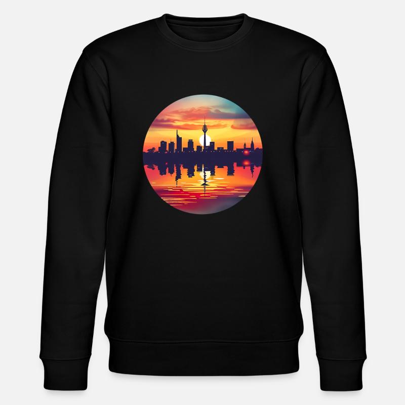 Düsseldorf Skyline - Stanley/Stella Unisex Bio-Sweatshirt CHANGER  - Schwarz