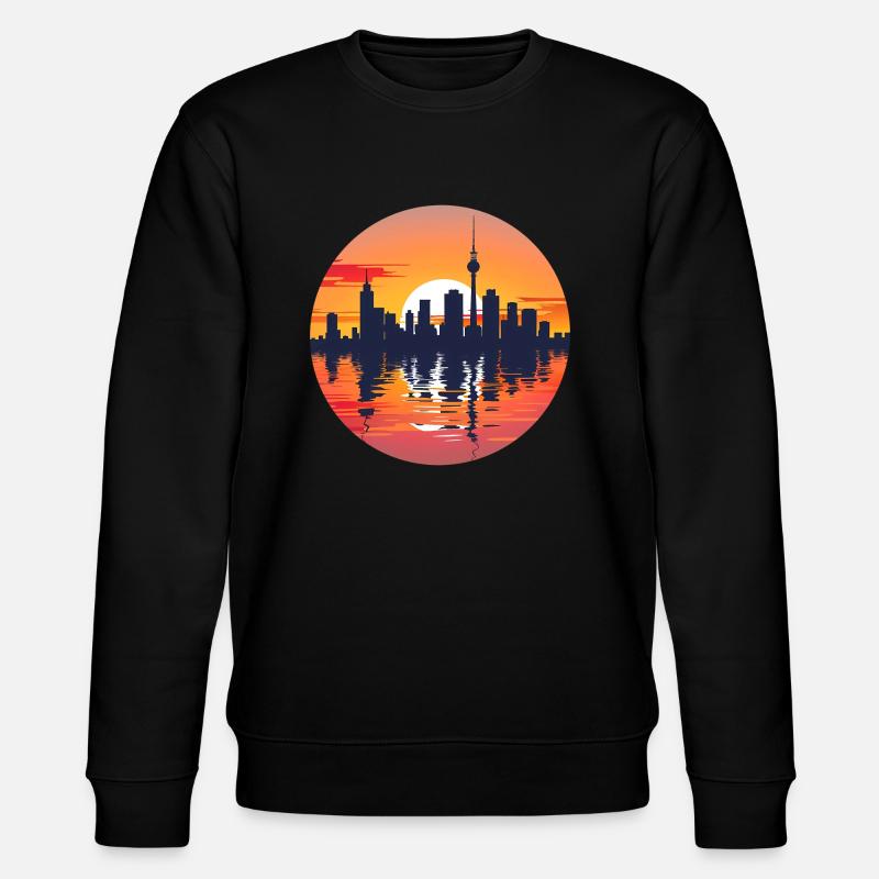 Gelsenkirche Skyline - Stanley/Stella Unisex Bio-Sweatshirt CHANGER  - Schwarz