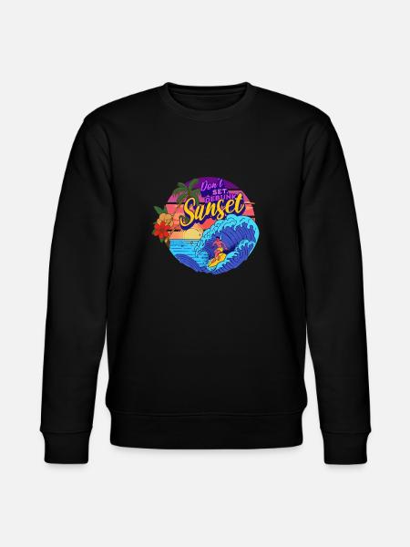 Unsetting Sun Debunking Sunset Sunrise Beach - Stanley/Stella CHANGER Unisex Organic Sweatshirt - black