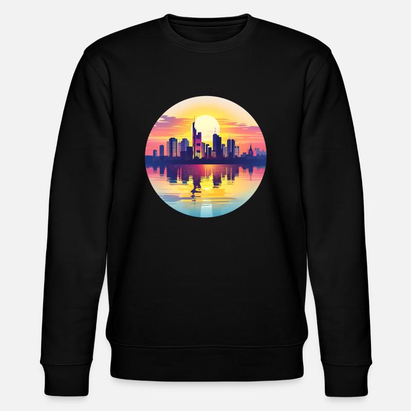 Frankfurt Skyline - Stanley/Stella Unisex Bio-Sweatshirt CHANGER  - Schwarz