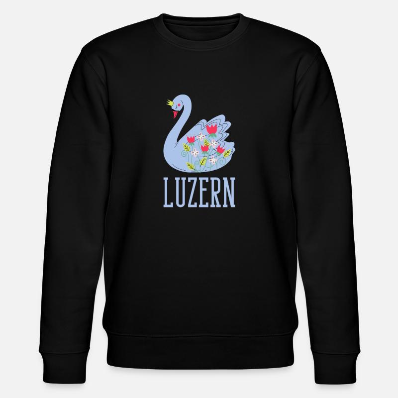Luzern Schweiz - Stanley/Stella Unisex Bio-Sweatshirt CHANGER  - Schwarz