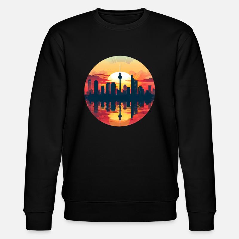 Ligne d’horizon de Stuttgart - Sweat bio CHANGER Stanley/Stella Unisexe - noir