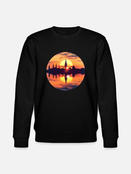 Schwerin Skyline - Stanley/Stella CHANGER Unisex Organic Sweatshirt - black