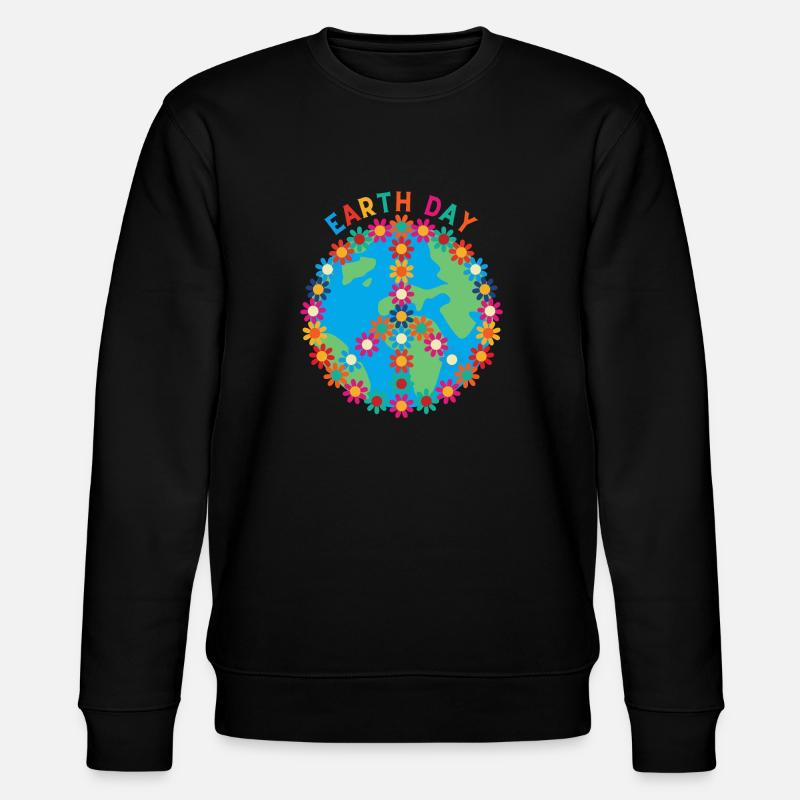 Earth day Peace - Stanley/Stella Unisex Bio-Sweatshirt CHANGER  - Schwarz