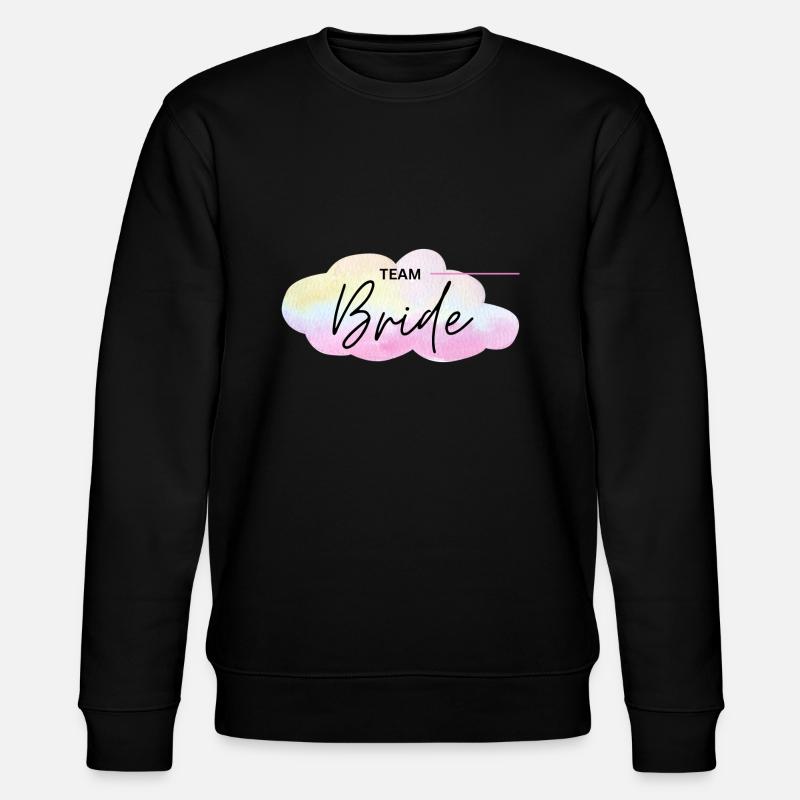 Team Bride - Regenbogen Wolke - Stanley/Stella Unisex Bio-Sweatshirt CHANGER - Schwarz
