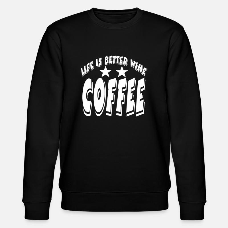 Coffee - Stanley/Stella CHANGER Unisex Organic Sweatshirt - black