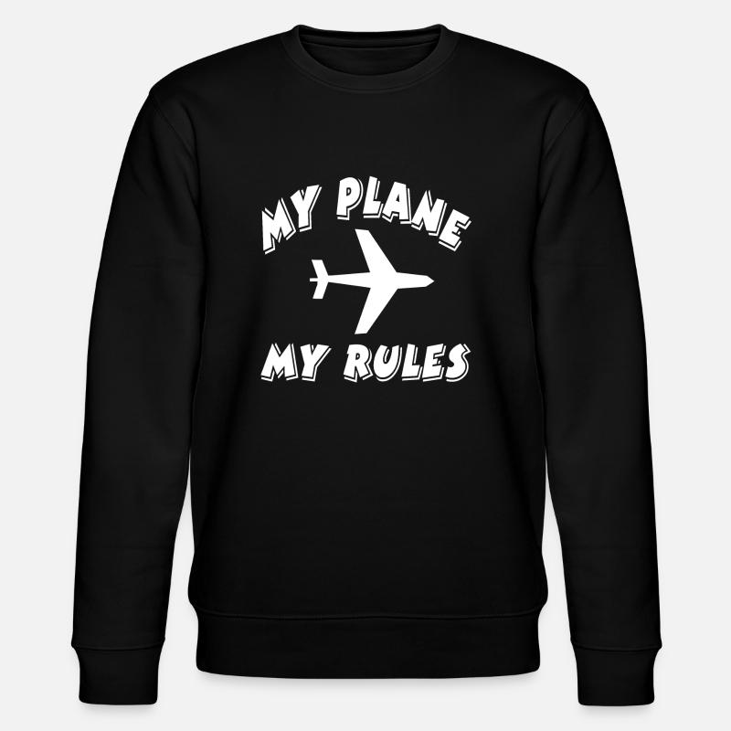 Flugzeug - Stanley/Stella Unisex Bio-Sweatshirt CHANGER  - Schwarz