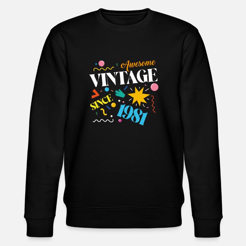 Millésime 1981 - Sweat bio CHANGER Stanley/Stella Unisexe - noir