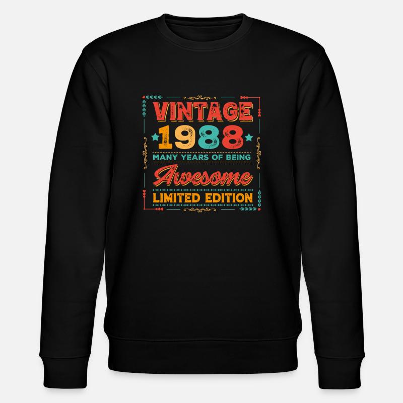 Millésime 1988 - Sweat bio CHANGER Stanley/Stella Unisexe - noir