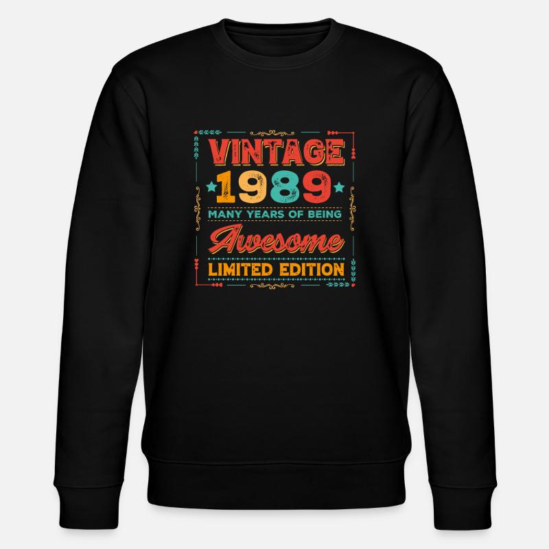 Millésime 1989 - Sweat bio CHANGER Stanley/Stella Unisexe - noir